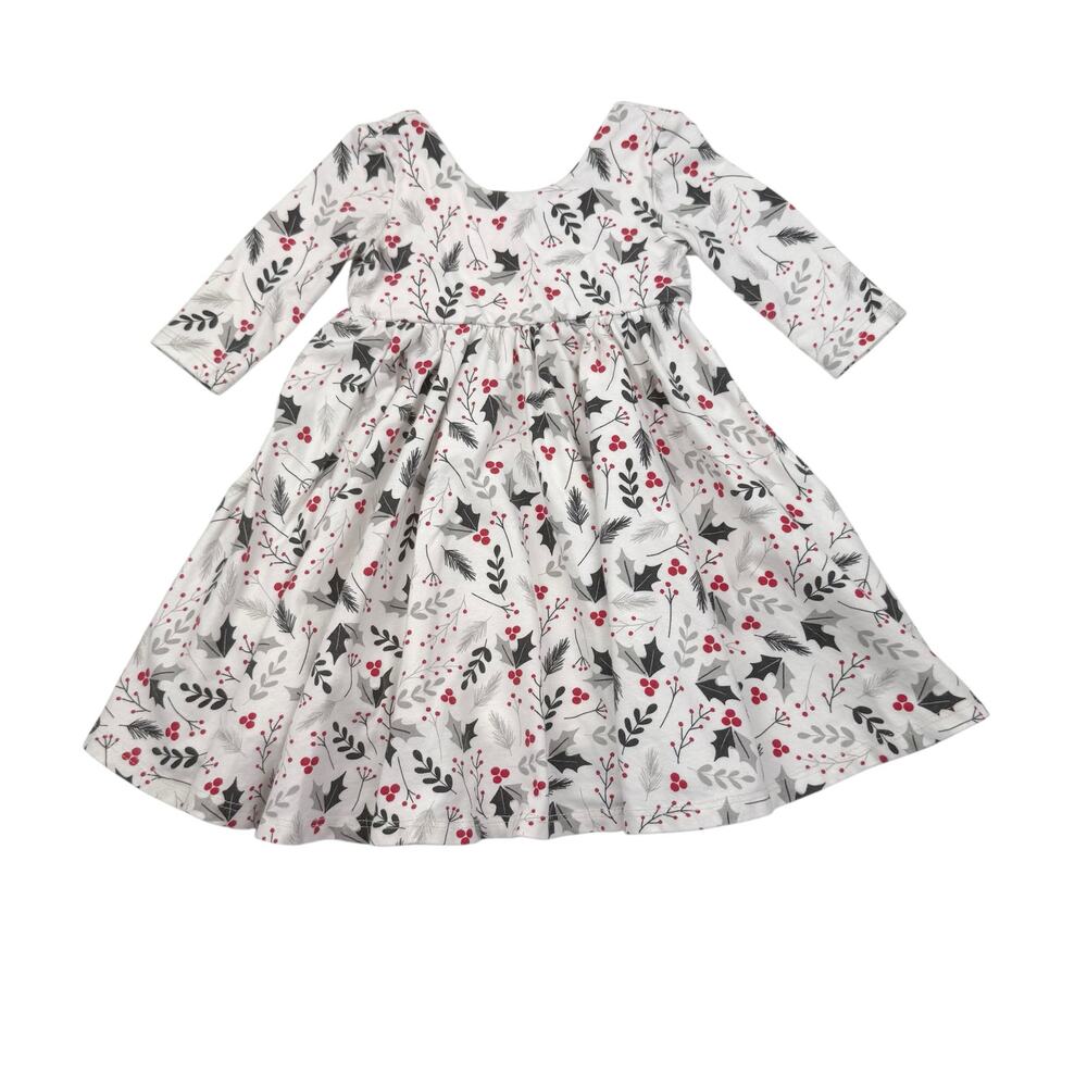Remie Girl Holiday Holly Berry Dress